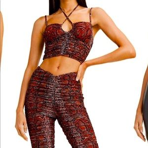 Two piece red snake print set from I.AM.GIA